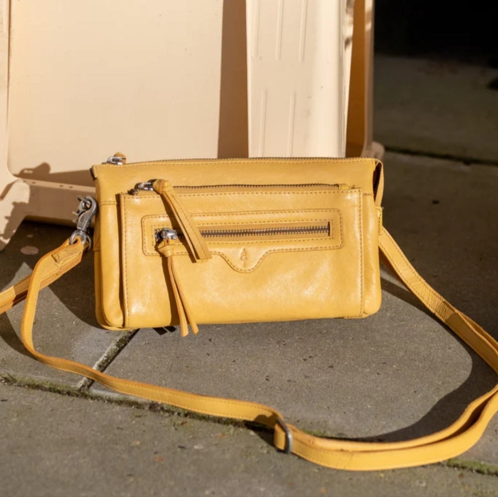 EUC Day & Mood Bjork Genuine Smooth Leather Adjustable Crossbody/Shoulder Bag